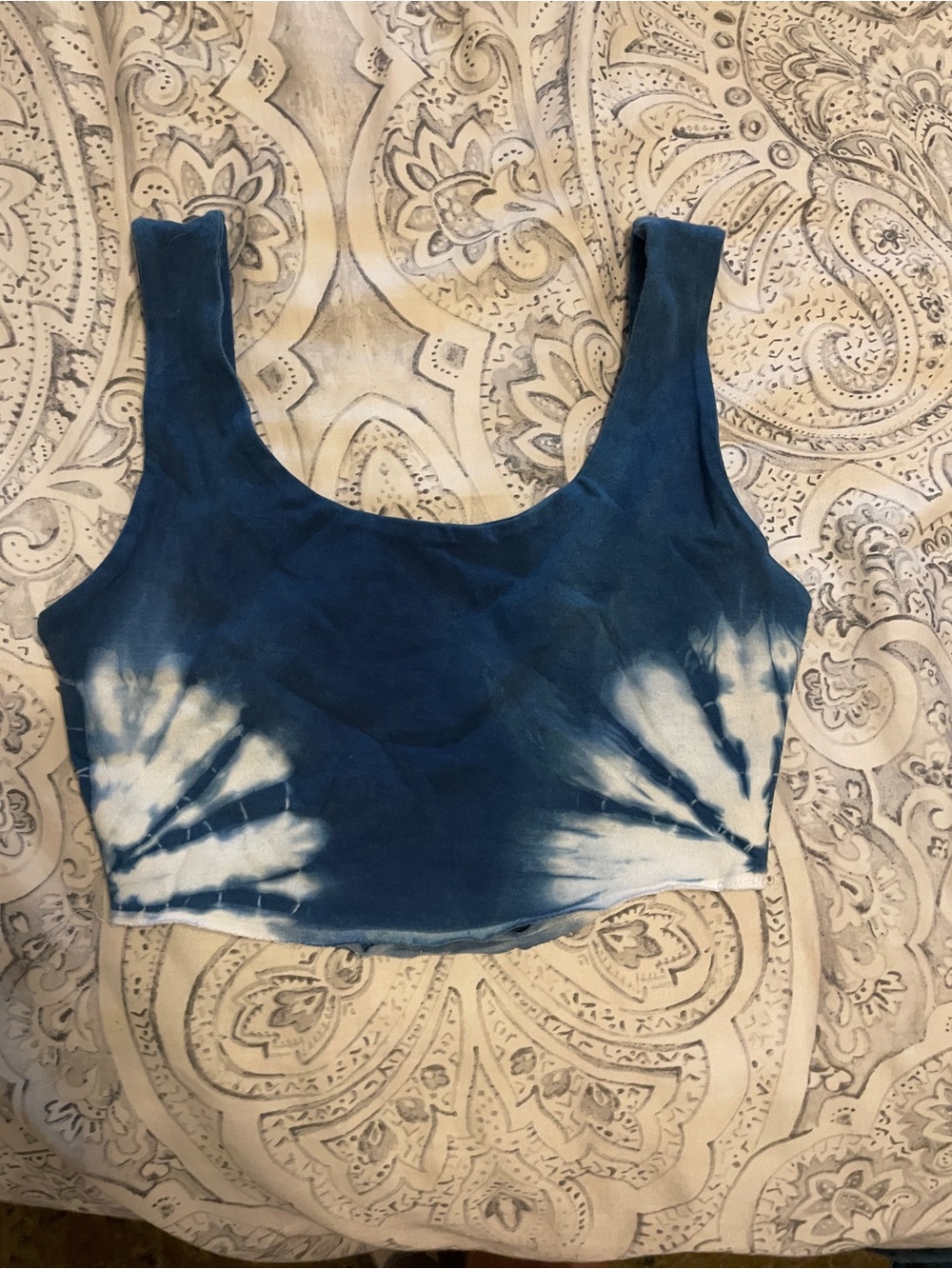 Tie-Dye Scoop Neck Crop Top and Legging Set